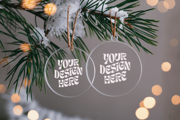 Acrylic Christmas Ornament Mockup: A Graphic Designer’s Take