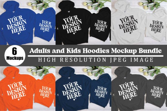 Adults and Kids Hoodies Mockup Bundle Review