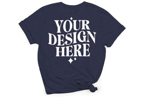 Bella Canvas 3001 Flat Lay Mockup Navy - A Versatile Graphic Asset