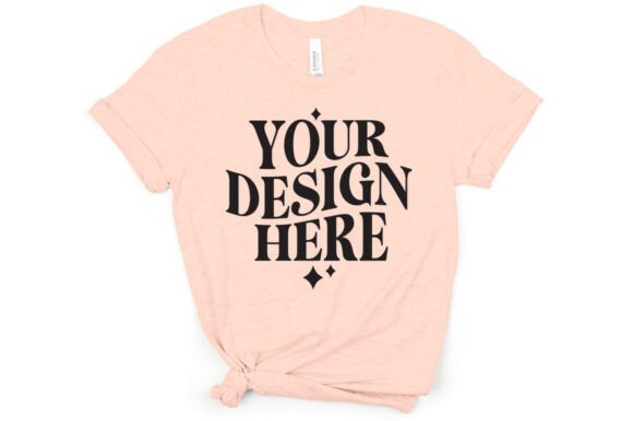 Bella Canvas 3001 Mockup Heather Peach - A Versatile Graphic Asset
