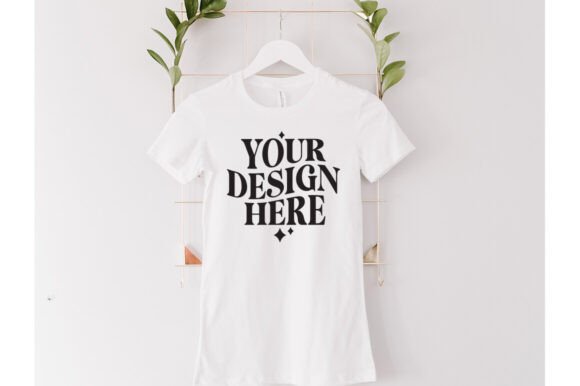 Bella Canvas 6004 White Mockup for Product Mockups and Graphics