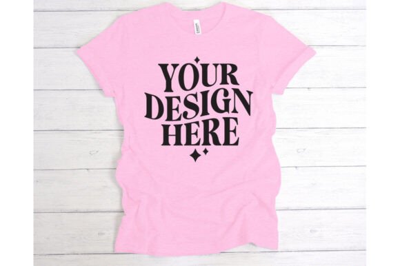 Bella Canvas Heather Bubble Pink Mockup Review