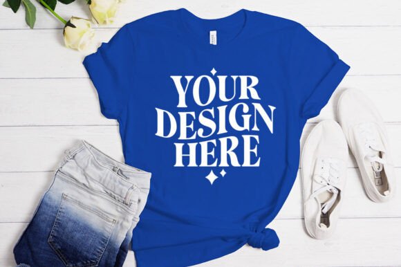 Bella Canvas Royal Mockup for Product Mockups and Graphics