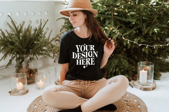 Christmas Bella Canvas 3001 Mockup 10 for Product Mockups and Graphics