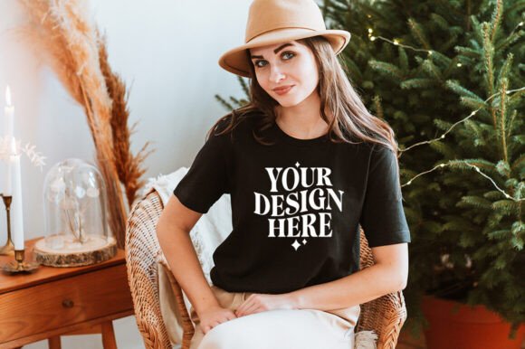 Christmas Bella Canvas 3001 Mockup 3 for Product Mockups and Graphics