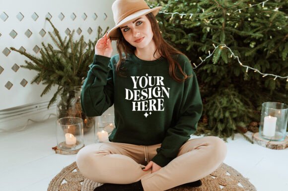 Christmas Gildan 18000 Mockup 5 – A Product Mockup for Graphics