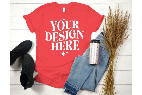 Fall Bella Canvas 3001 Mockup 16 – A Graphic Design Asset for Product Mockups