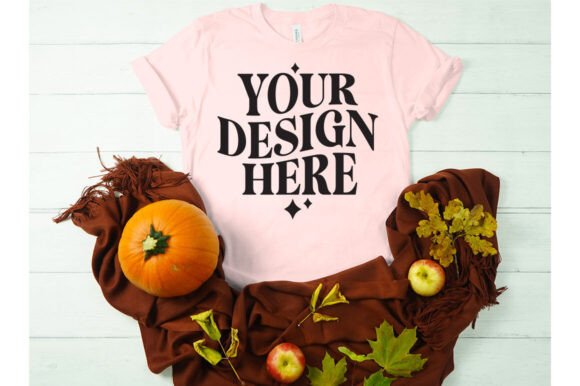 Fall Bella Canvas 3001 Mockup 39 for Crafting and Product Design