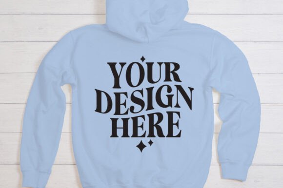 Gildan 18500 Gold Light Blue Mockup - A Versatile Graphic Design Asset