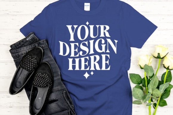 Gildan 64000 Mockup Metro Blue - A Practical Graphics Review for Product Mockups