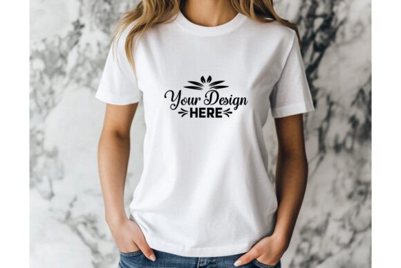 Memorial Day BC 3001 White Shirt Mockup for Graphics and Product Mockups
