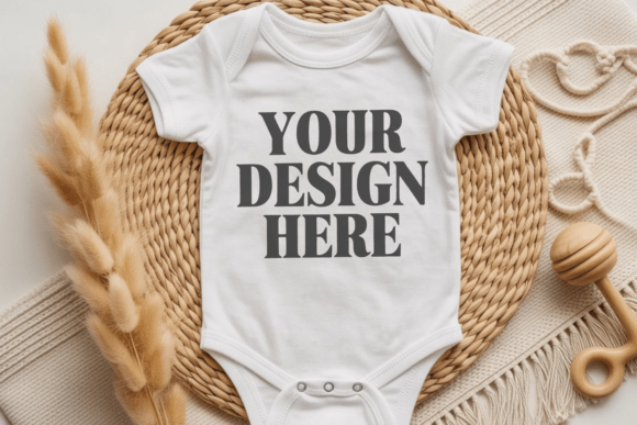 Rabbit Skins 4400 Baby Bodysuit Mockup 7