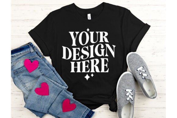 Valentine's Day BC3001 Black Mockup for Graphics and Product Mockups