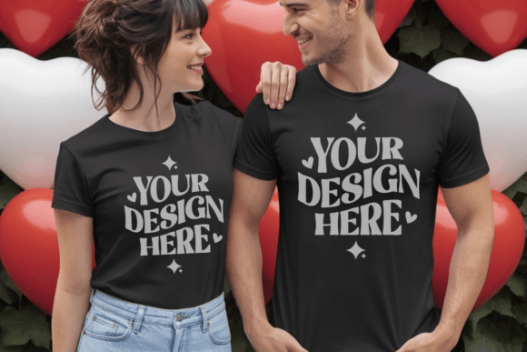 Valentine's Day Couple Shirt Mockup 18 Review