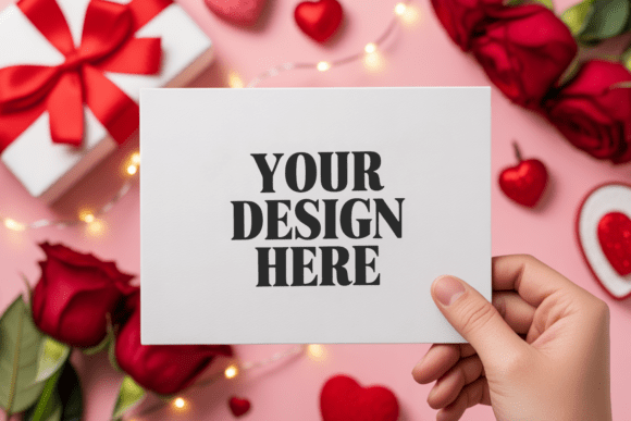 Valentine's Day Flat Lay Shirt Mockup 38 for Product Mockups and Graphics