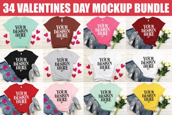 Valentines Day BC3001 Mockup Trendy Bund for Product Mockups