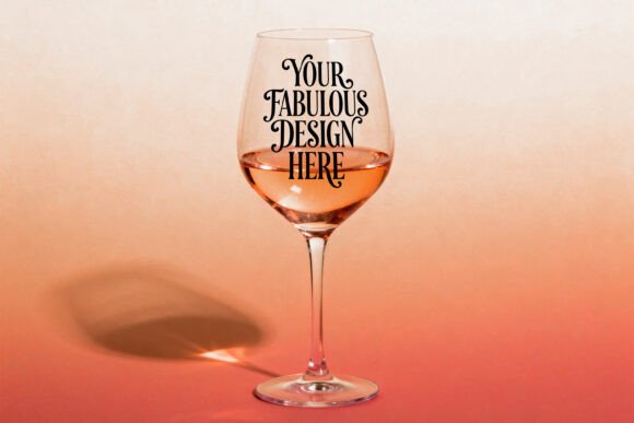 Wine Glass Mockup PSD JPG for Product Mockups and Graphics